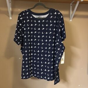 Fila Women's Tops Nwt Fila All Over Logo Tee Shirt Size 3X